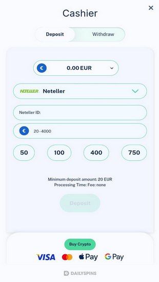 Neteller Indbetaling