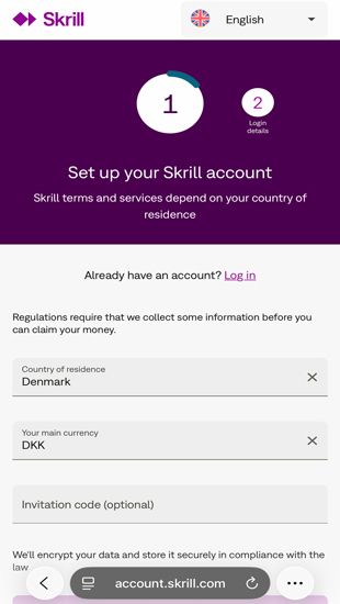 Skrill-konto