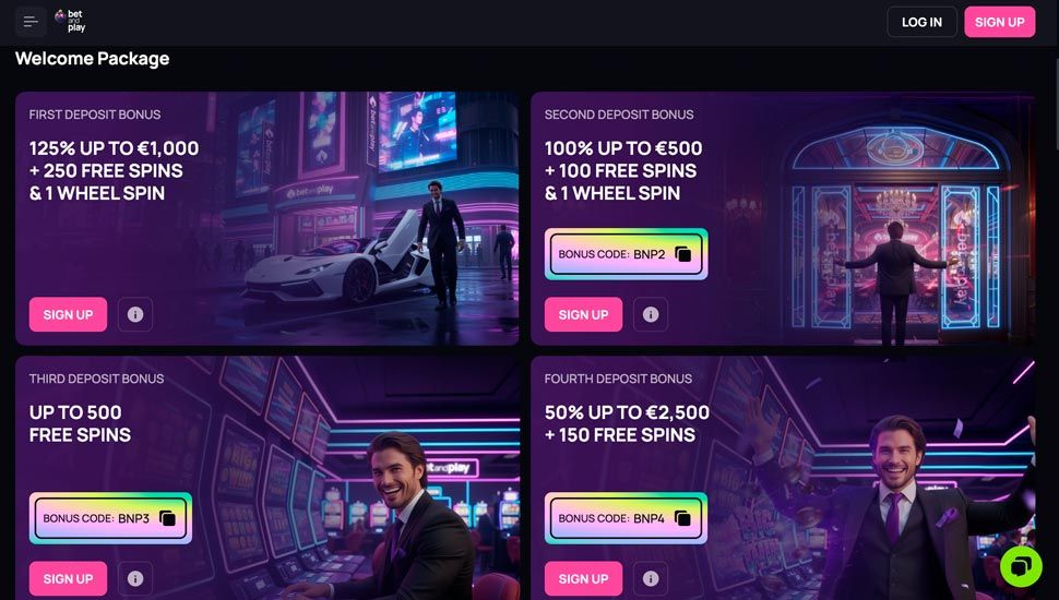 Velkomstbonus betandplay