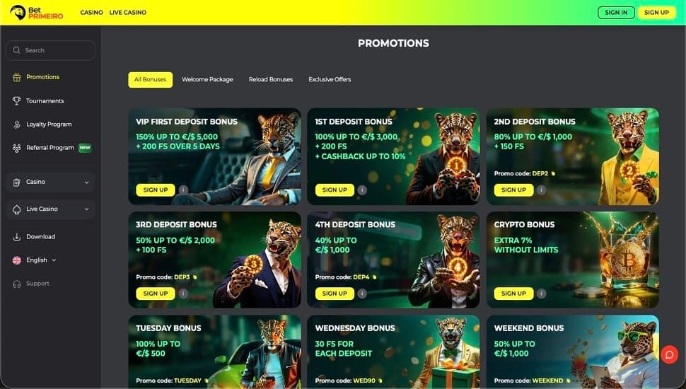 BetPrimeiro Casino Bonusser