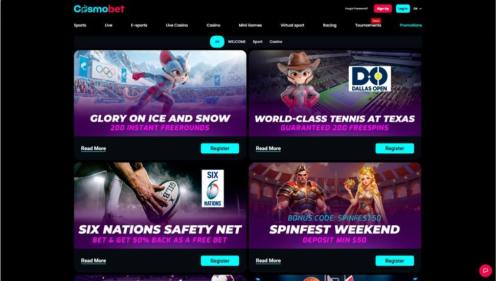 CosmoBet casino bonusser