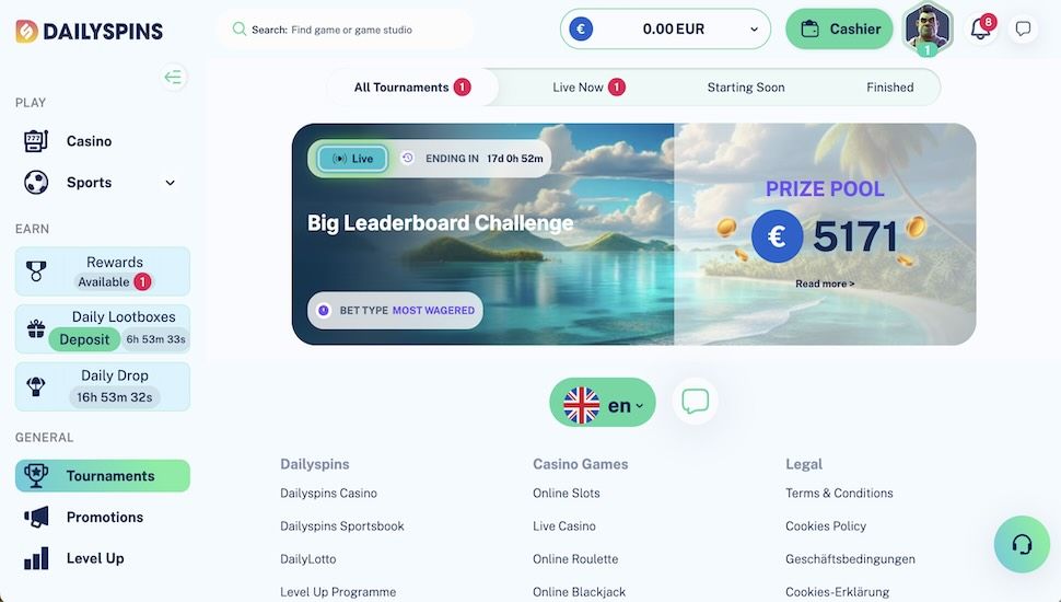 Dailyspins Casino Turneringer