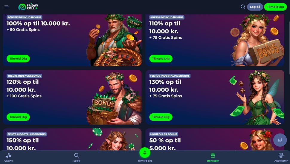 FridayRoll Casino Bonusser