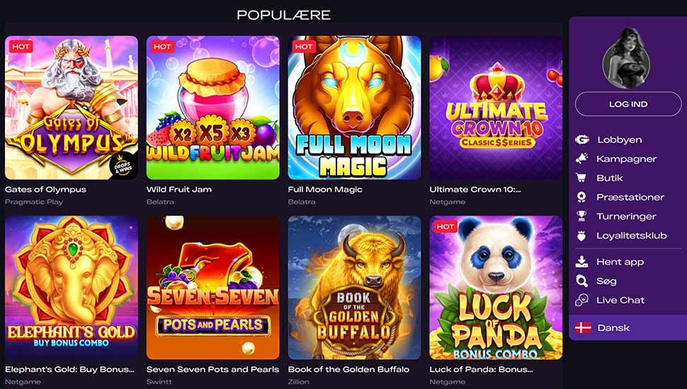 Glitchspin Casino – Spilliste