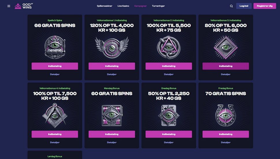 God of Wins Casino Bonusser