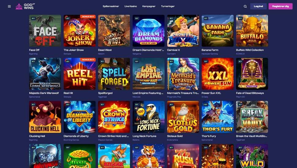 God of Wins Casino Spil