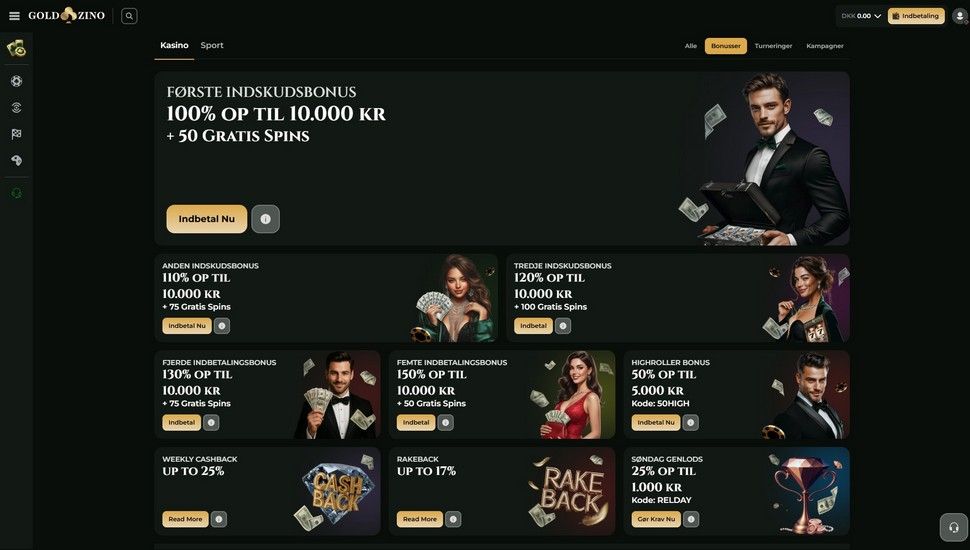 Goldzino casino bonusser