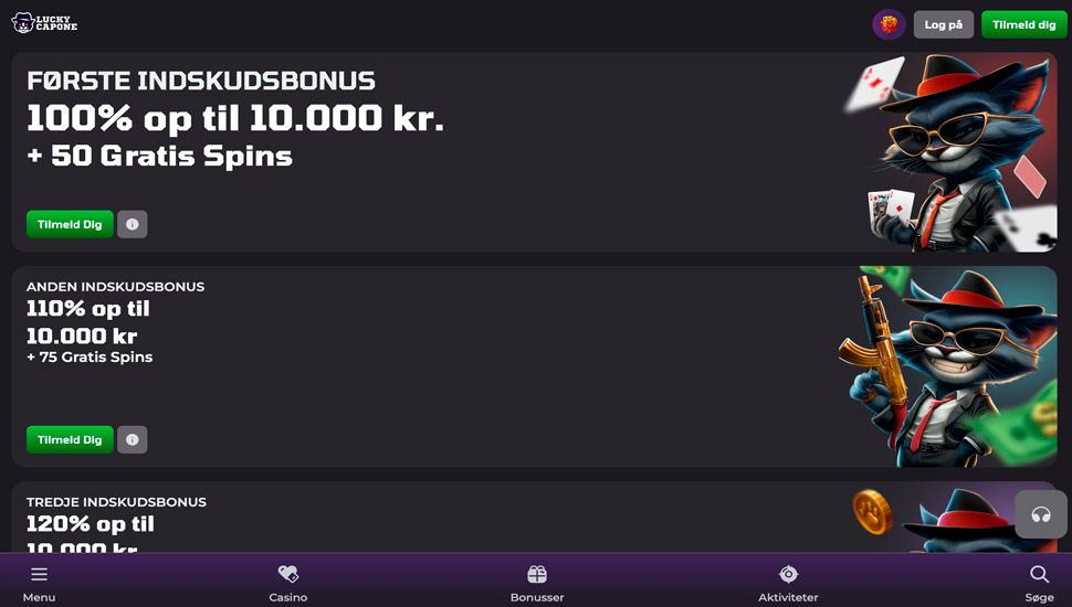 Luckycapone kampagner