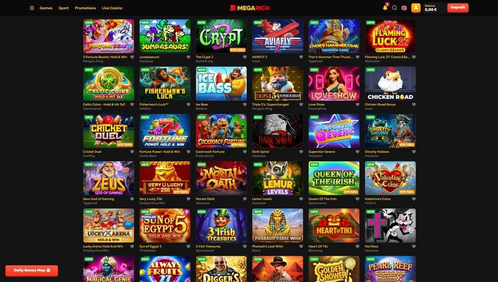 Megarich casino spil