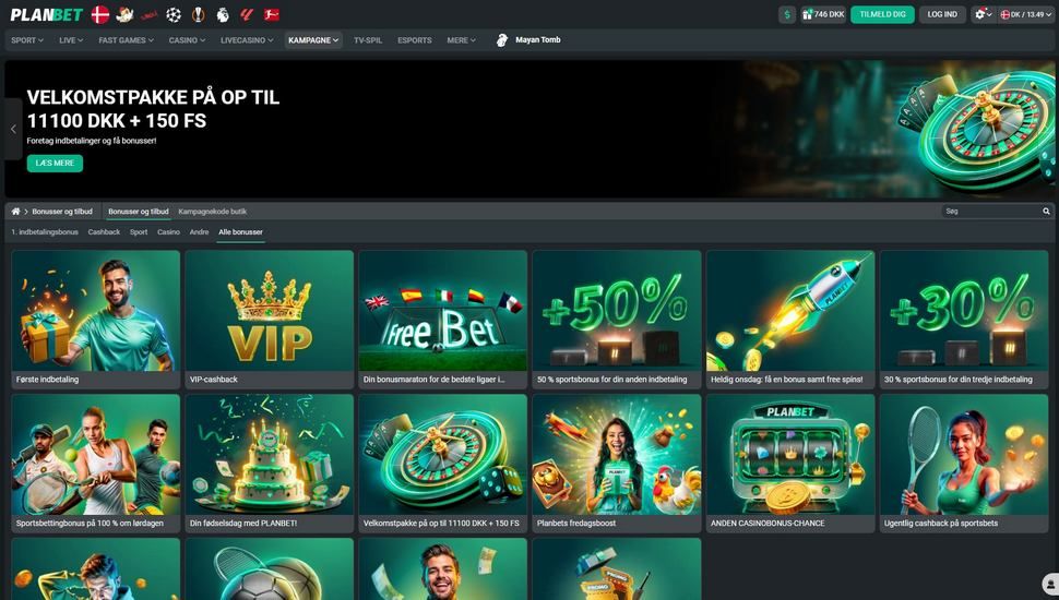 Planbet casino bonusser