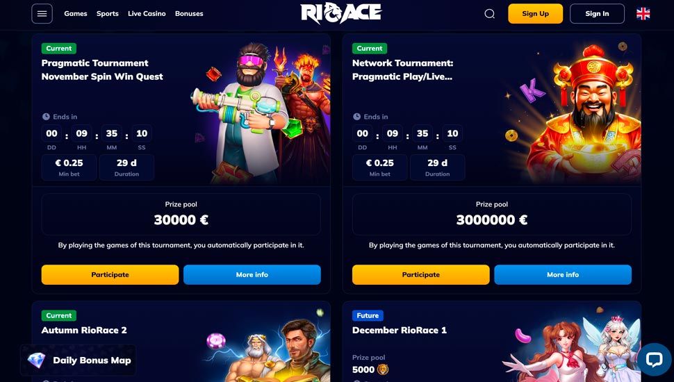 rioace Casino-turneringer