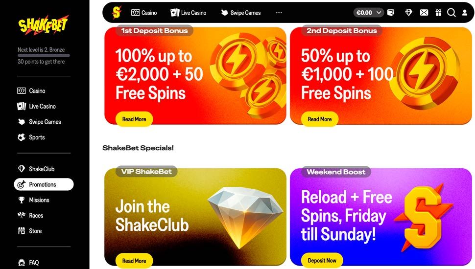 Shakebet spilleautomater