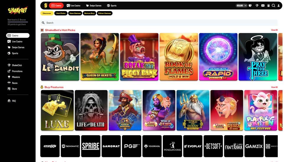 Shakebet spilleautomater