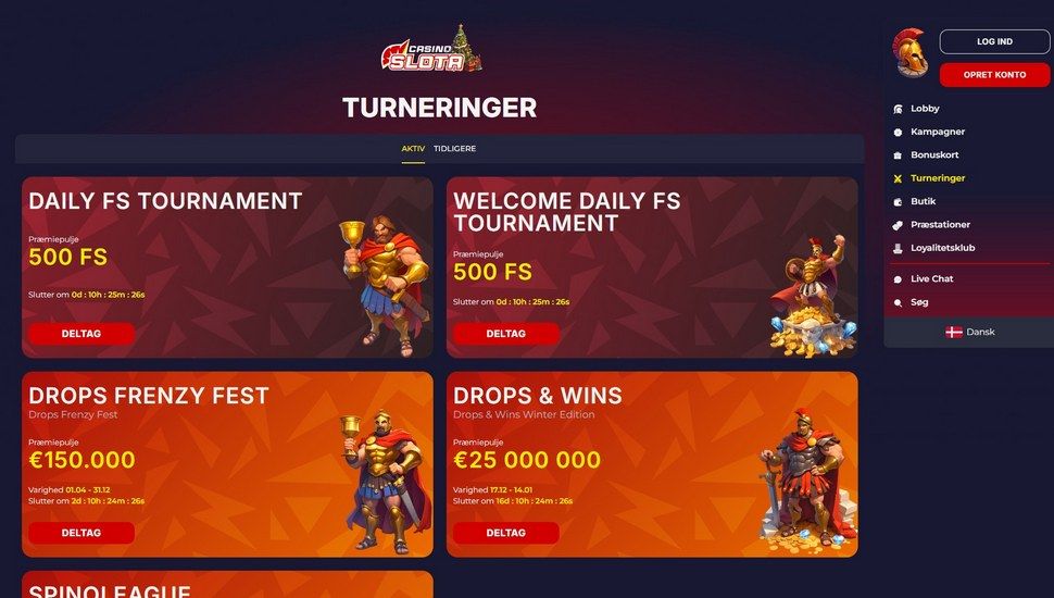 Slota casino turneringer