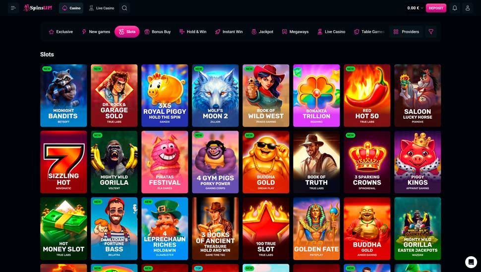 Spinsup Casino spilleautomater