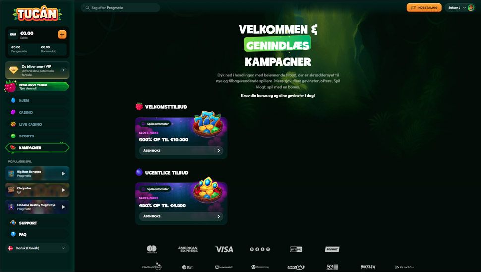 Tucan Casino kampagner