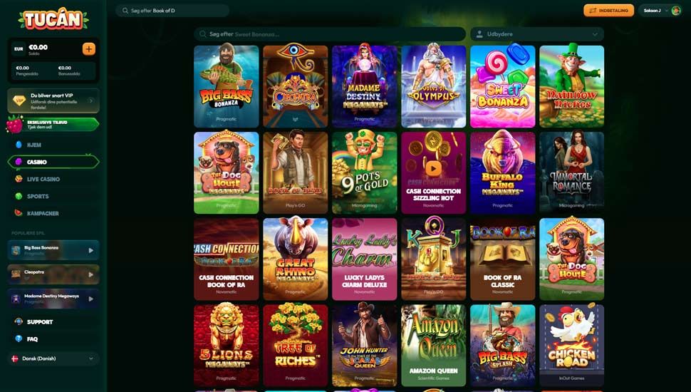 Tucan Casino spilleautomater