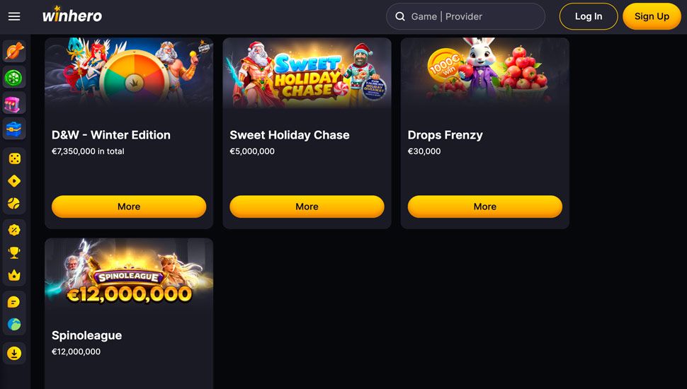 Casino-turneringer winhero