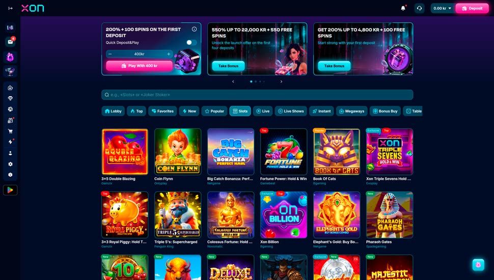 Xon.bet Spilleautomater