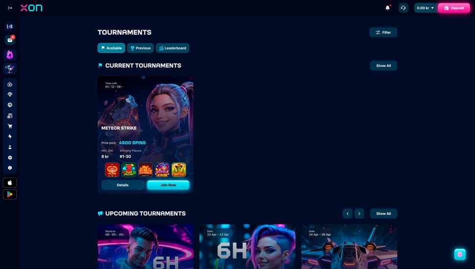 Turneringer Xon.bet Casino