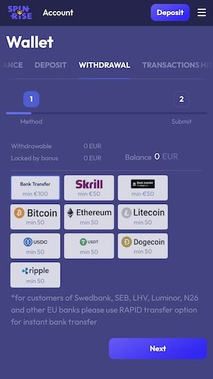 verificeret betalingsmetode udbetaling
