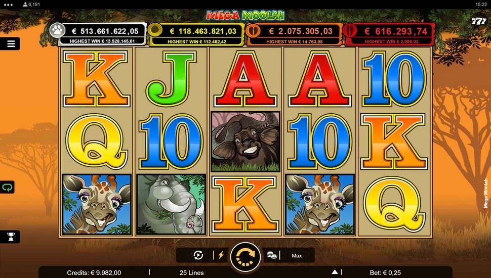 Mega Moolah slot tema