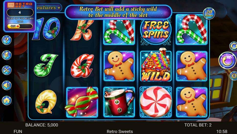 Retro Sweets slot gameplay