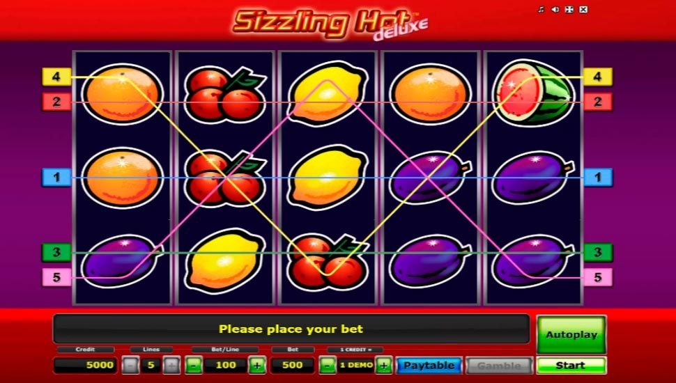 sizzling hot deluxe gameplay