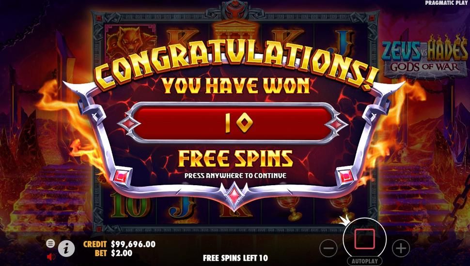 Zeus vs Hades spilleautomater Gratis Spins
